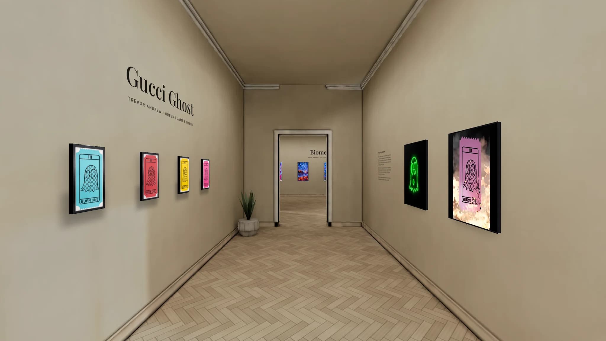 Artwork in a curated room, Galerie Midl